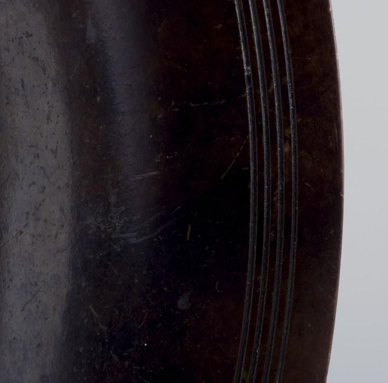 Just Andersen. Rare Bronze Dish. With A Motif Of Boy And Goat Kid. photo vinterior