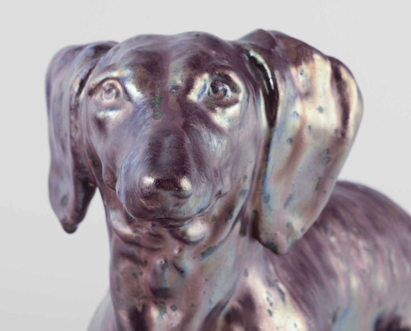 Søren Kongstrand (1872 1951), Danish Ceramicist. Large Sculpture Of A Dachshund. photo vinterior