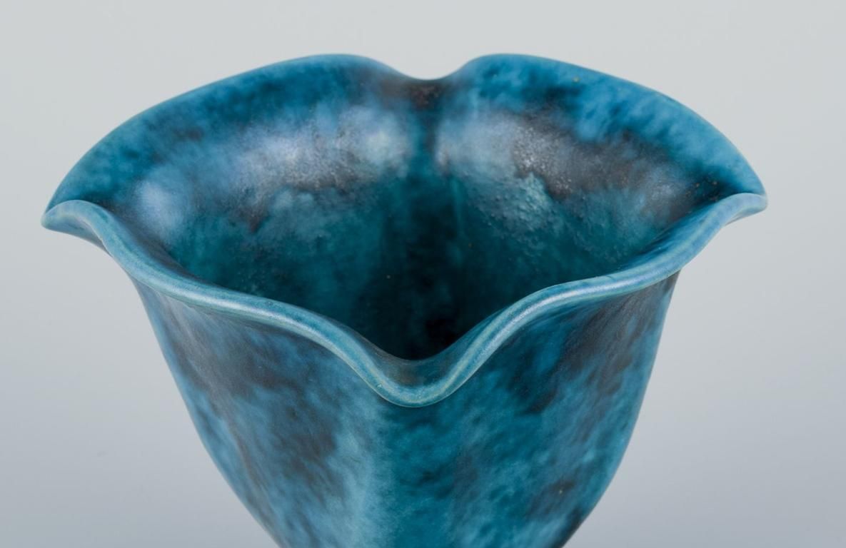Svend Hammershøi For Kähler, Denmark. Small Ceramic Vase With Organic Shape. photo Home Decor