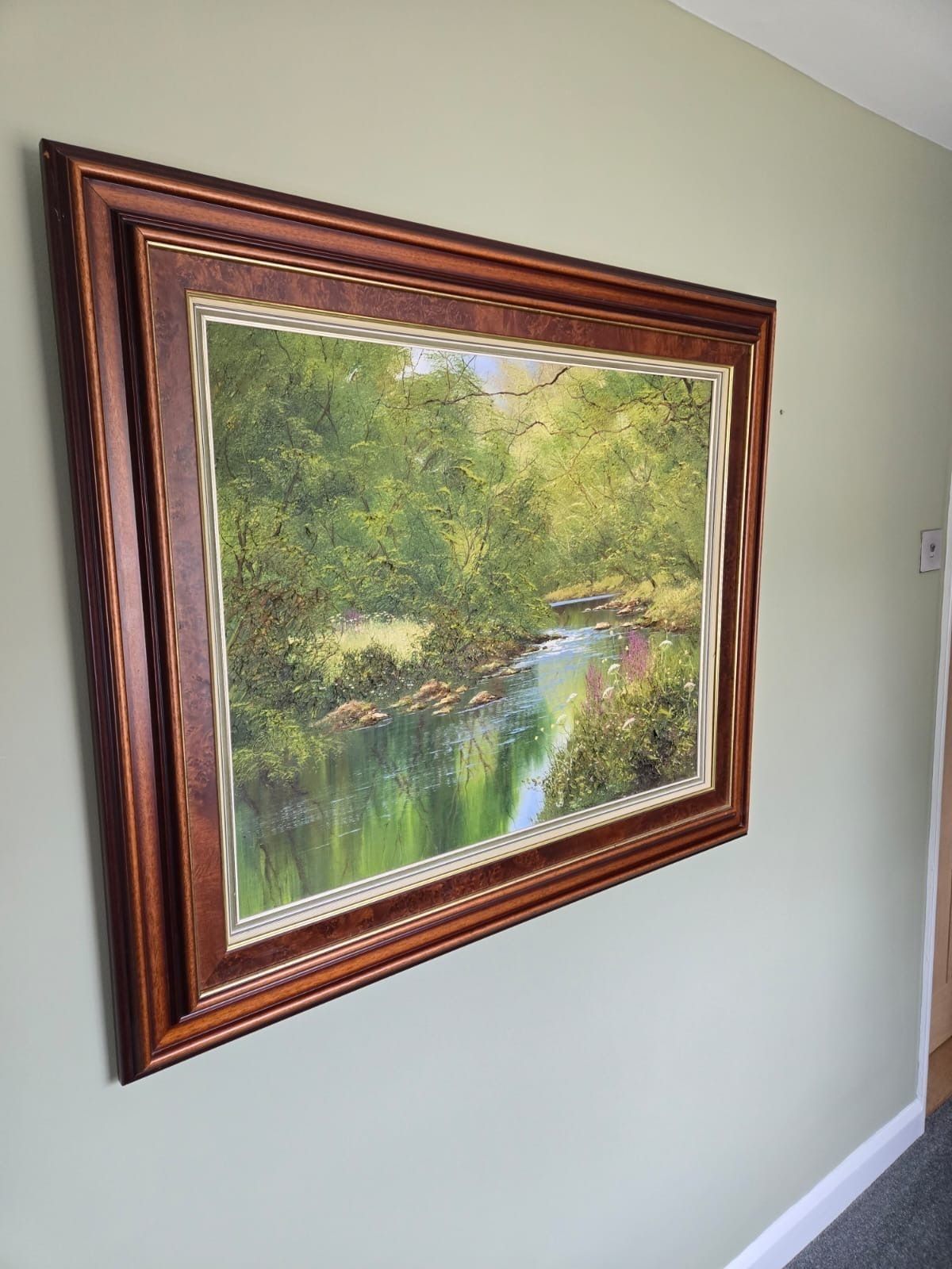 Terry Evans Original Oil On Canvas   Lakeland/Woodland Scene photo furniture