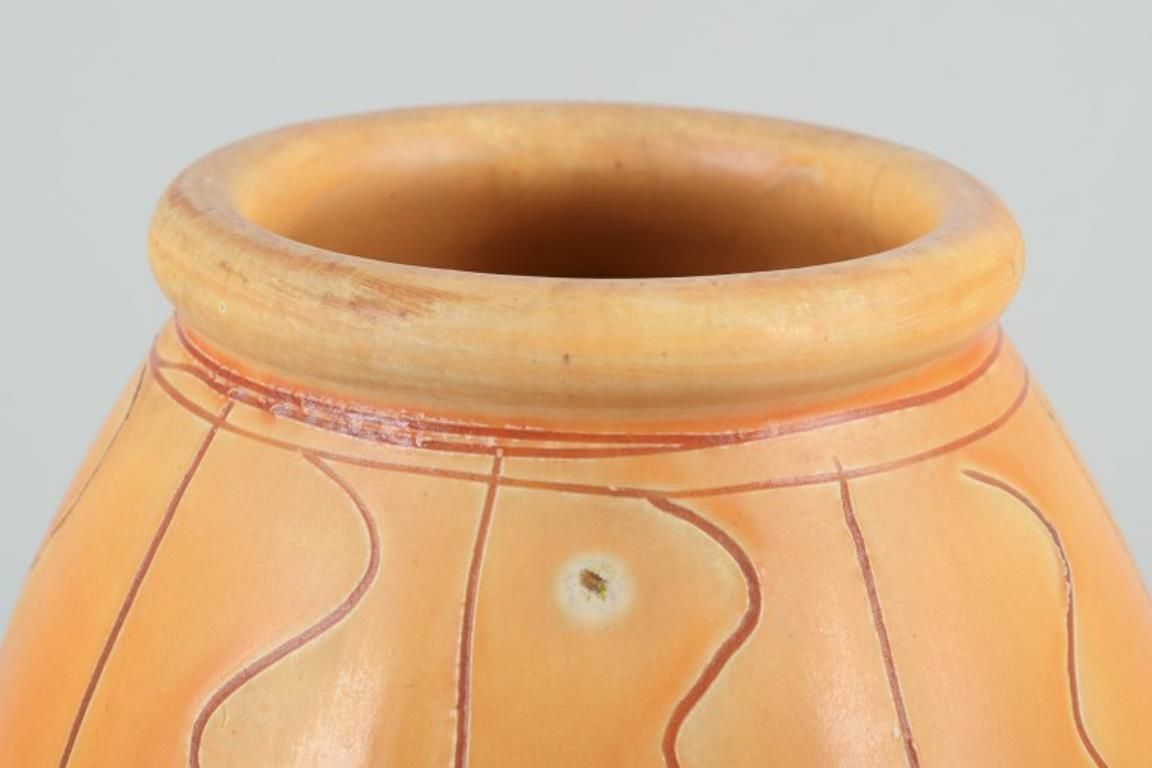 Kähler, Denmark. Ceramic Vase In Uranium Glaze. Circa 1930s. photo Home Decor