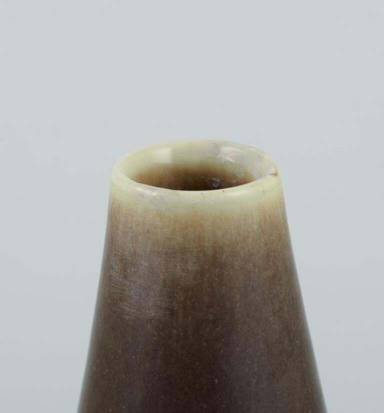 Per Linnemann Schmidt For Palshus. Slender Ceramic Vase With Hare Fur Glaze photo 241.0