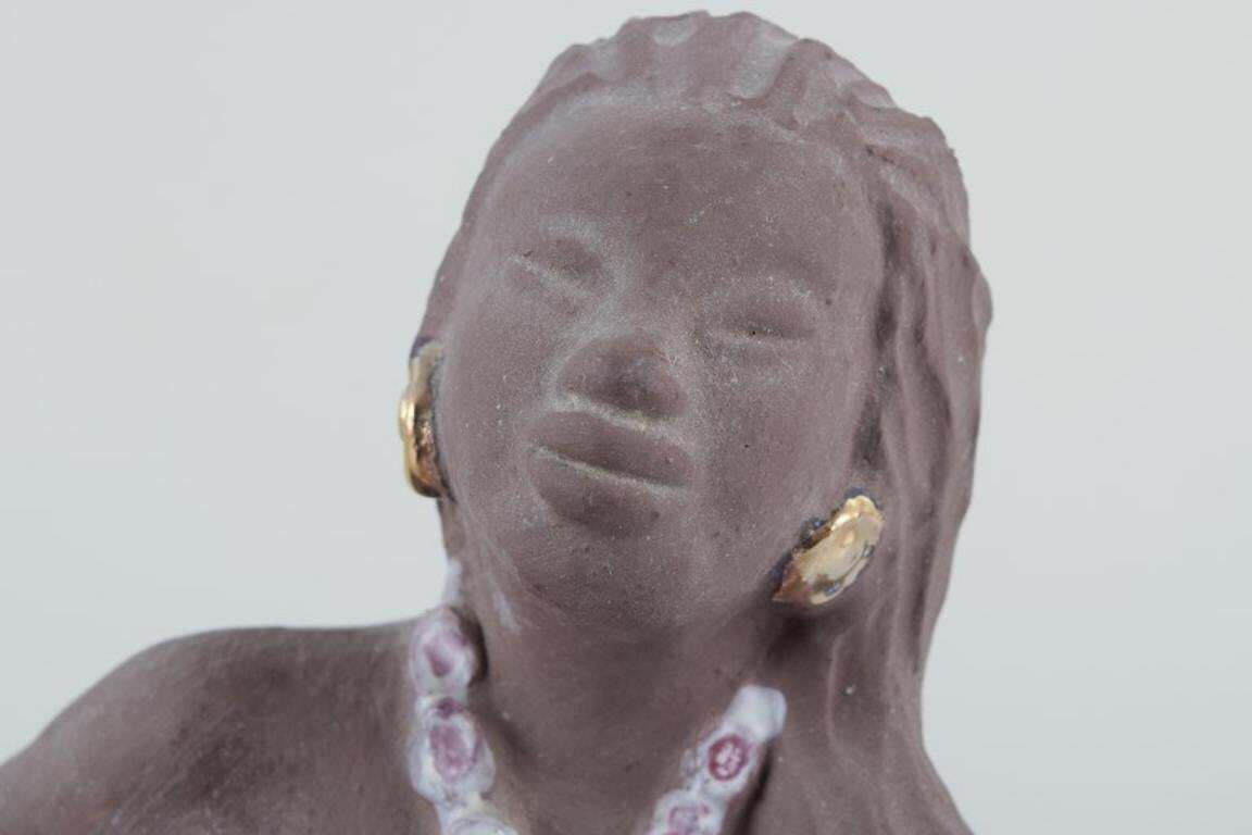 Bengt Wall, Sweden. Figurine Of A Bali Girl. Raw And Glazed Ceramic photo 241.0
