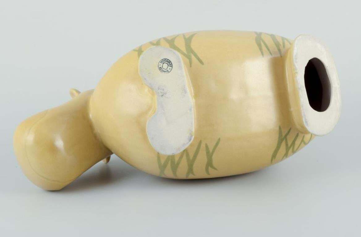 Marianne Gunnemark For Höganäs. Very Large And Rare Ceramic Figurine Of Hippo photo buy