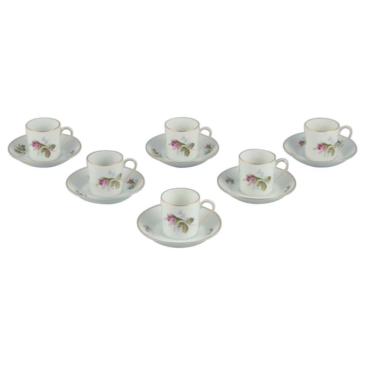 Rosenthal, Germany. Set Of Six Espresso Cups With Saucers In Porcelain.