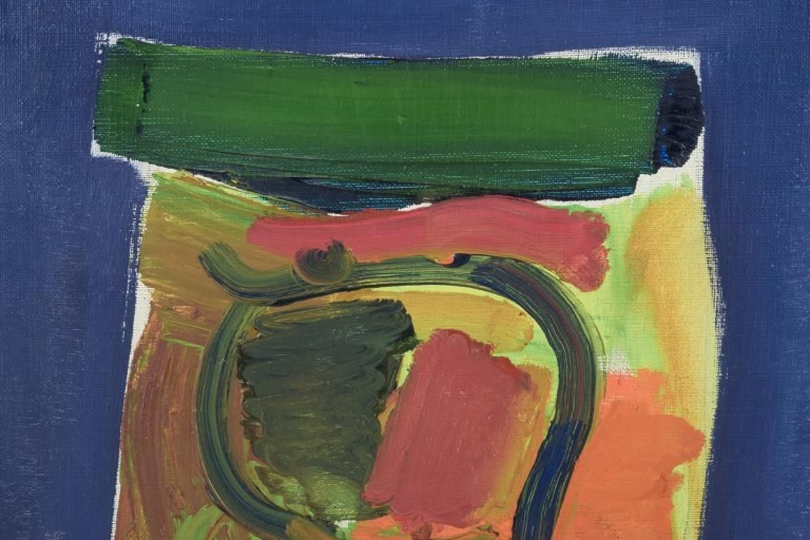 Lars Bertle, Listed Swedish Artist. Oil On Canvas. Abstract Composition. 1960s photo 482.0