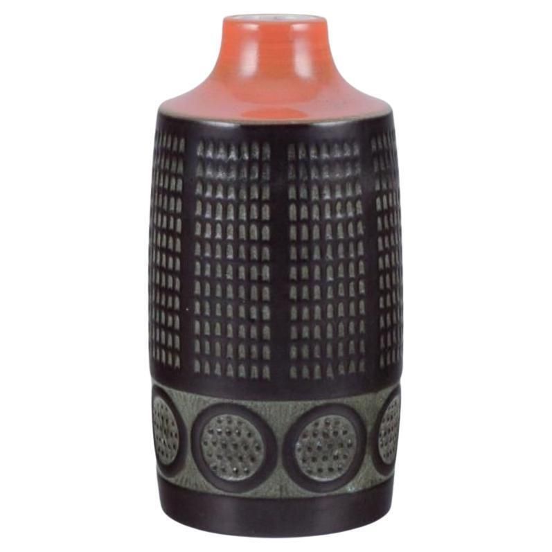 Mari Simmulson For Upsala Ekeby, Sweden. Ceramic Vase In A Modernist Style.