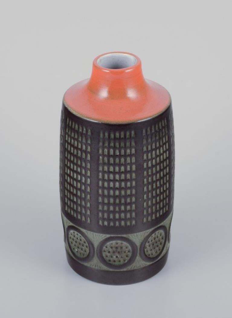 Mari Simmulson For Upsala Ekeby, Sweden. Ceramic Vase In A Modernist Style. photo for sale
