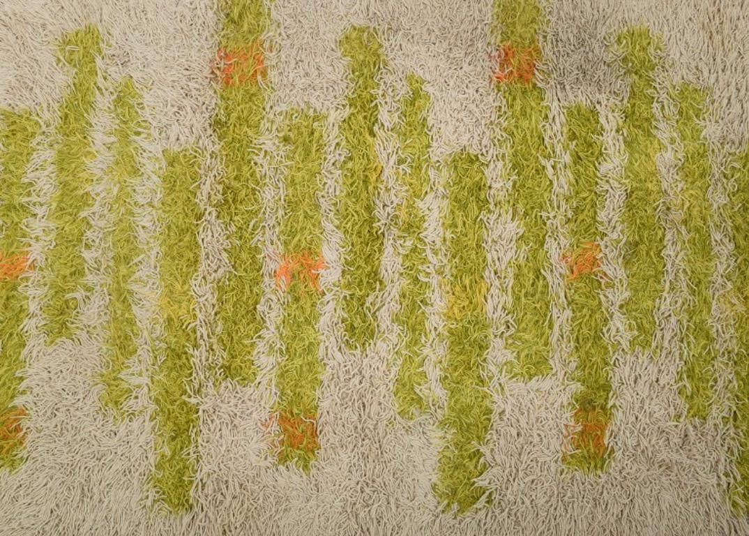 Swedish Textile Designer. Blekinge Rya. Large Carpet In Pure Wool. photo for sale