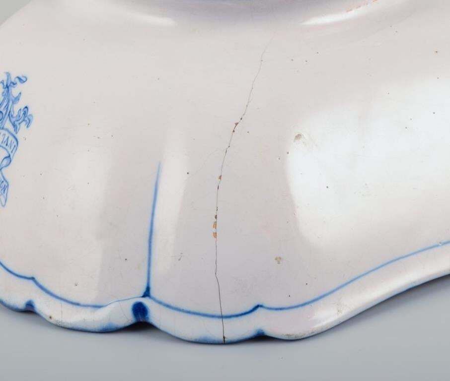 photo furniture Emile Gallé For St. Clement, Nancy, France. Large Square Bowl And Sauce Boat