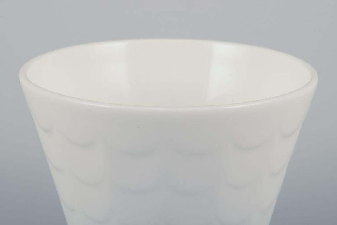 Wilhelm Kåge For Gustavsberg. Six White Porcelain Plant Pots. Swedish Design. photo Home Decor