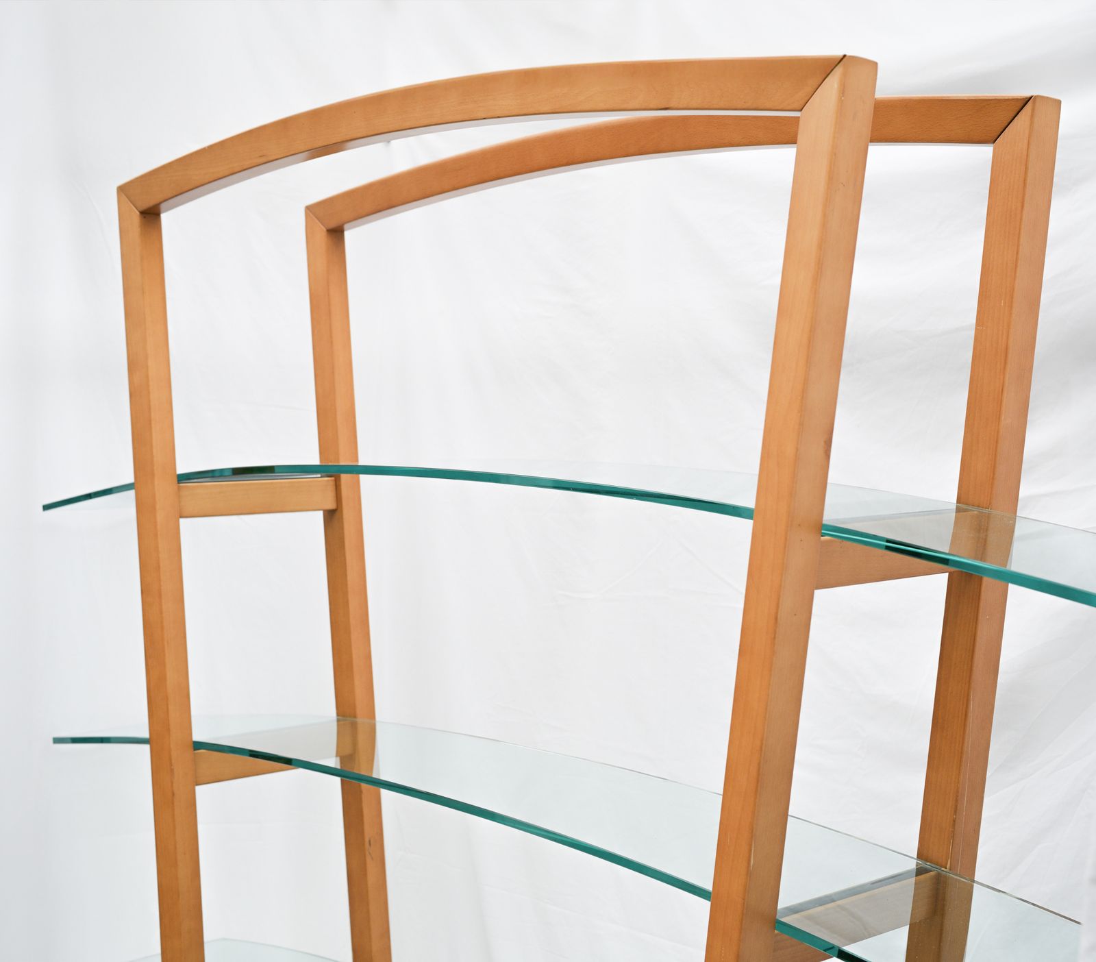 Vintage Curved Glass Shelves. Fiam Italia. Very Good Condition