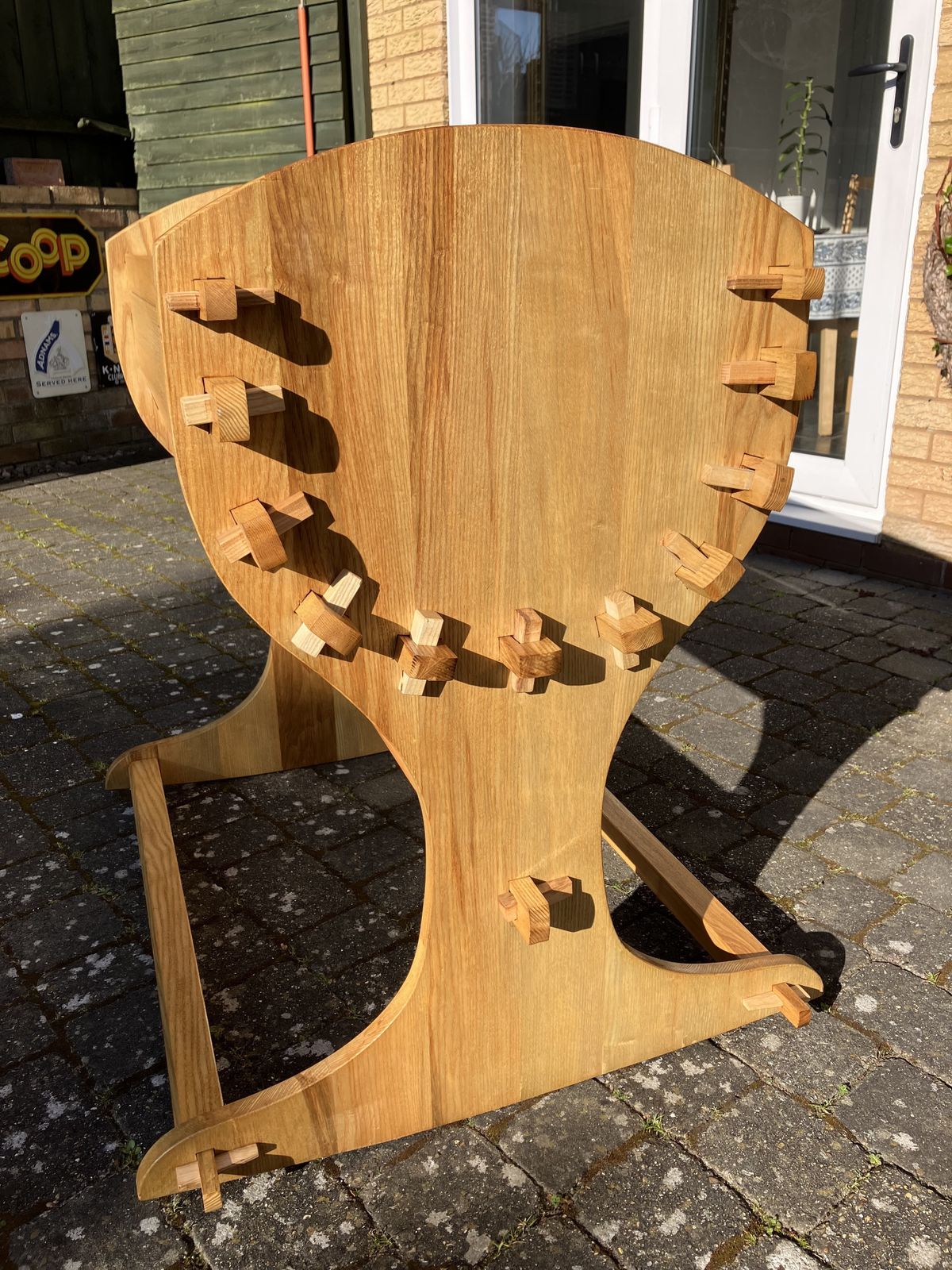 Solid Ash Rocking Cradle.  A Bespoke Commission In 1980, Used For 1 Baby Only. Will Flat Pack For Storage And Transportation. No Tools Required, Through Mortice &  Tenon Assembly. Excellent Condition. photo furniture