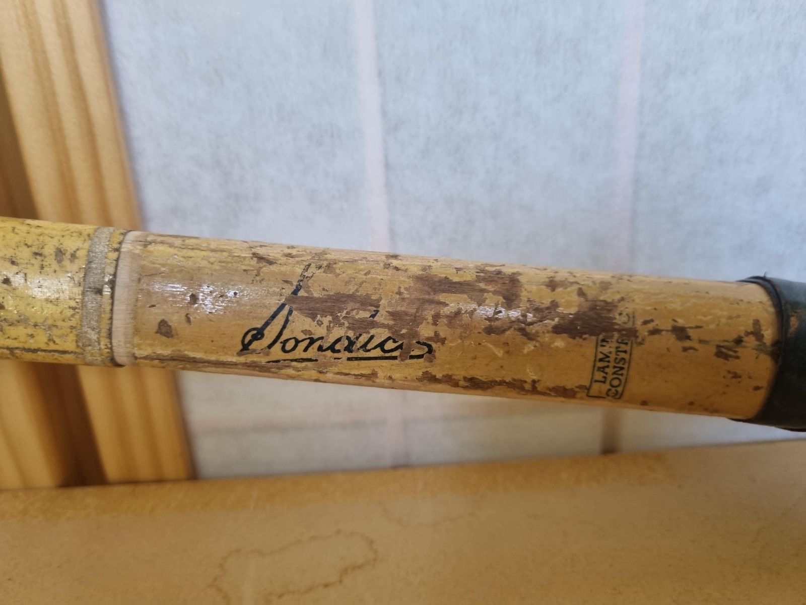Antique Wooden Tennis Racket Slazenger England photo Home Decor