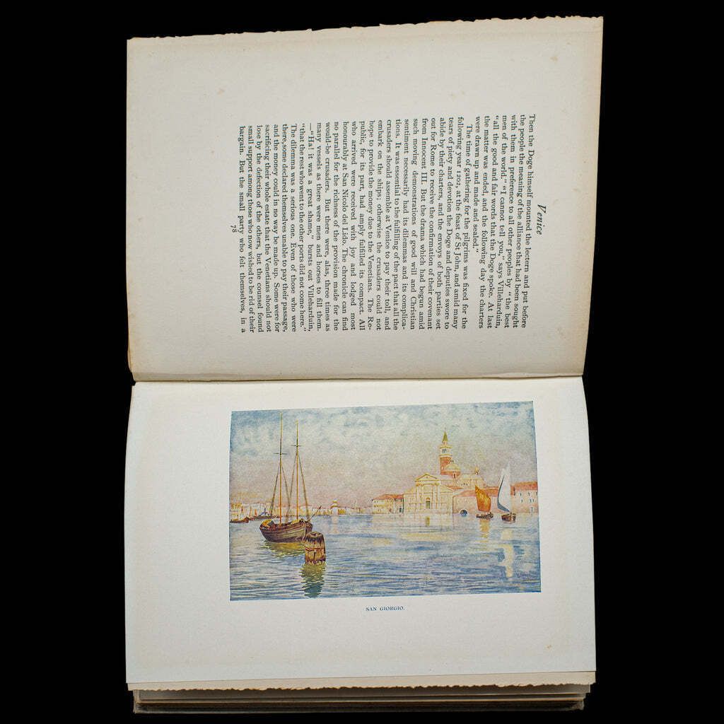 Antique Venice Art Book, Illustrated, Travel, Edwardian, Reginald Barratt, 1907 photo vinterior