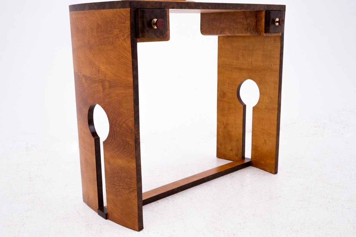 1273.0 Art Deco Dressing Table + Chair Set, Poland, Art Deco, Ca. 1940. photo