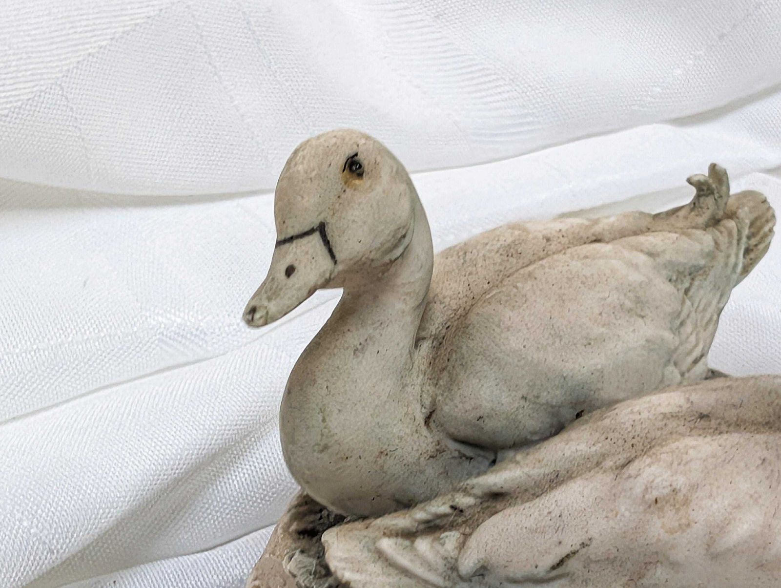 photo for sale Rare Vintage Giuseppe Armani Duck Family On Pond Porcelain Sculpture Italy. Hand Painted & Made In Italy.