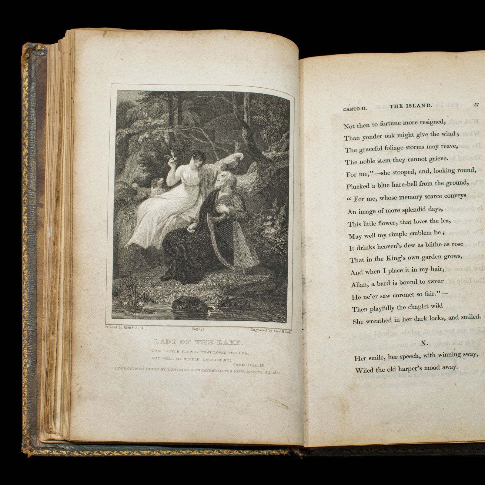 Antique Poetry Book, The Lady Of The Lake, Walter Scott, Early Edition, Georgian photo buy