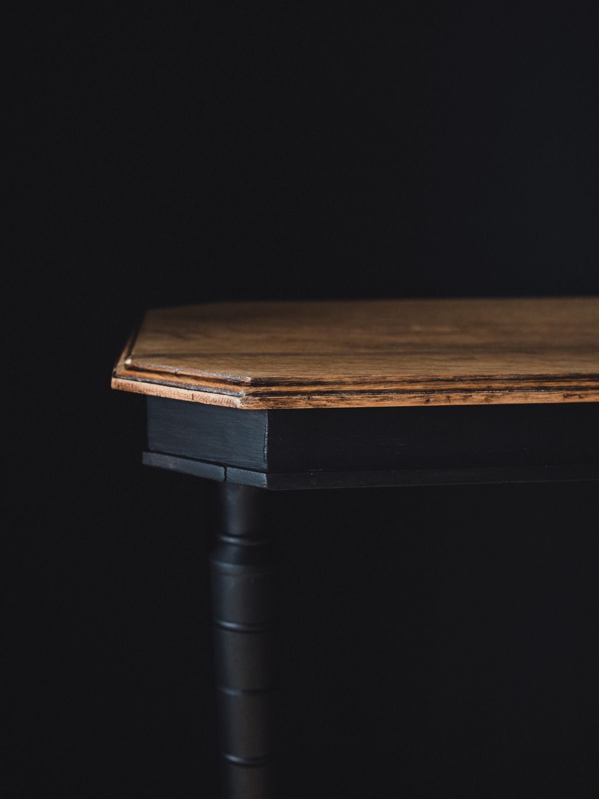 Vintage Oak Desk On Castor Wheels And Turned Legs photo vintage