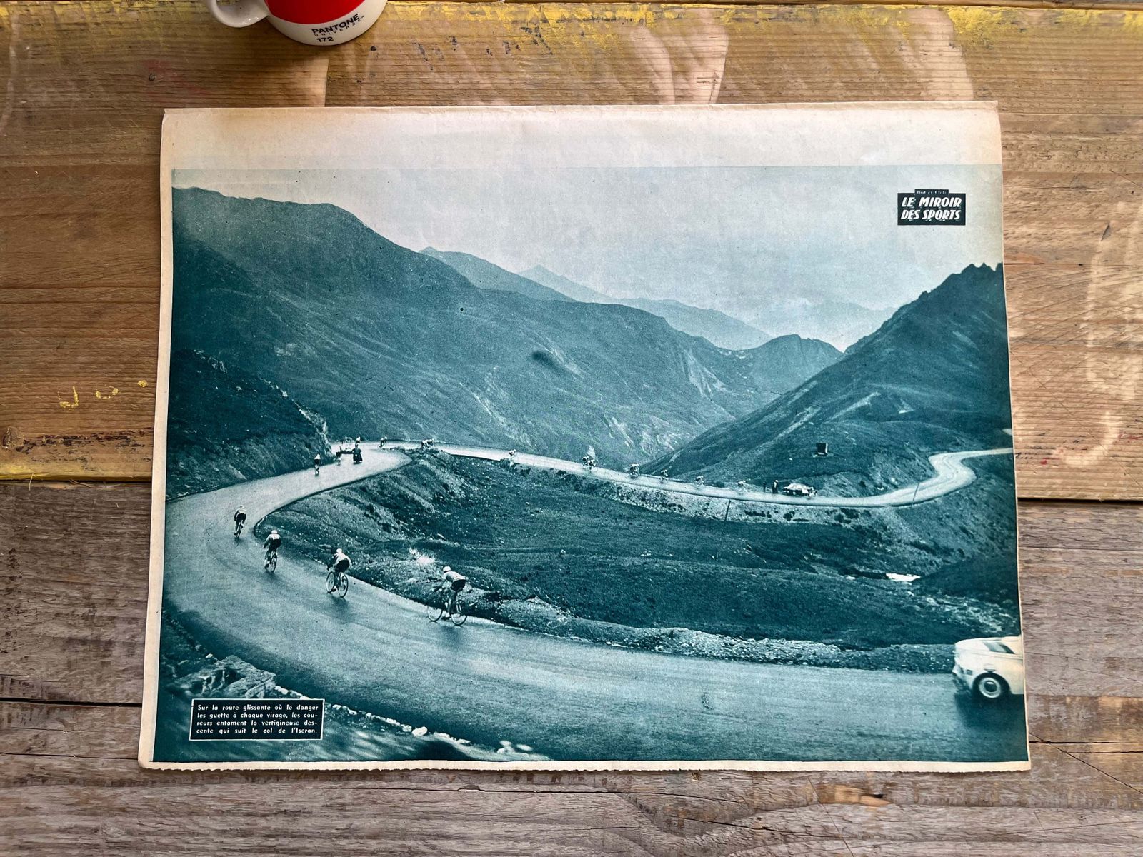 Tour De France Vintage Print Col D'iseran 1958 photo furniture