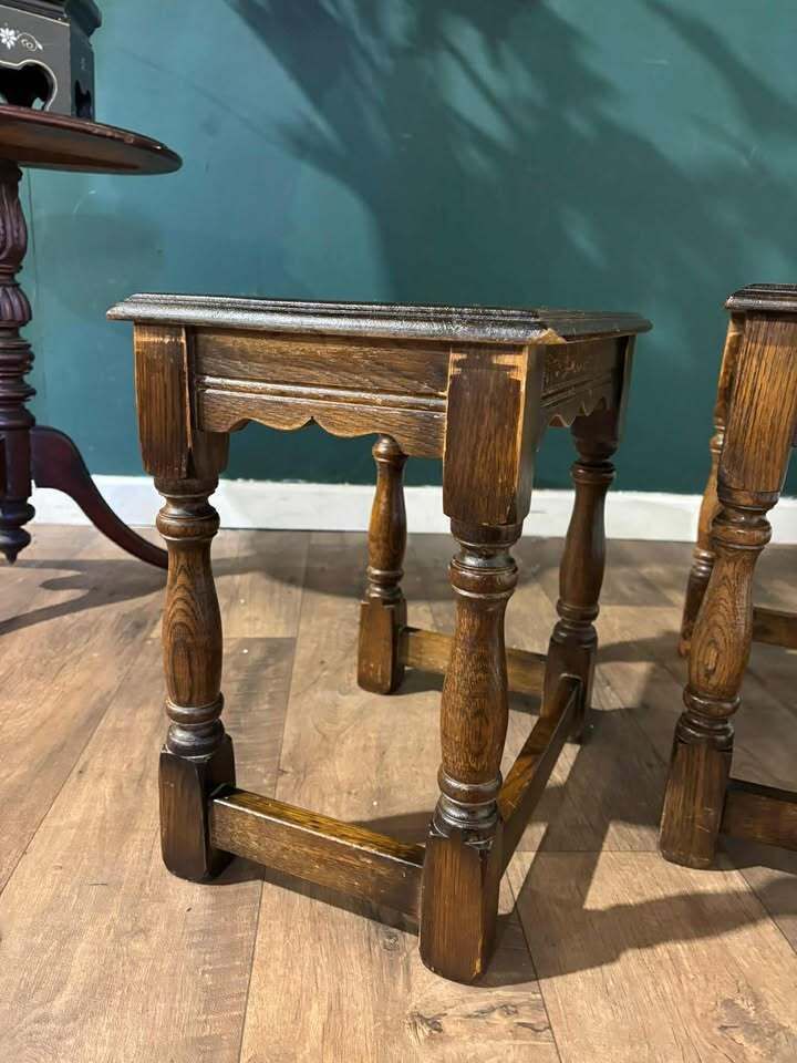 Furniture Dark Oak Nest Of Tables photo