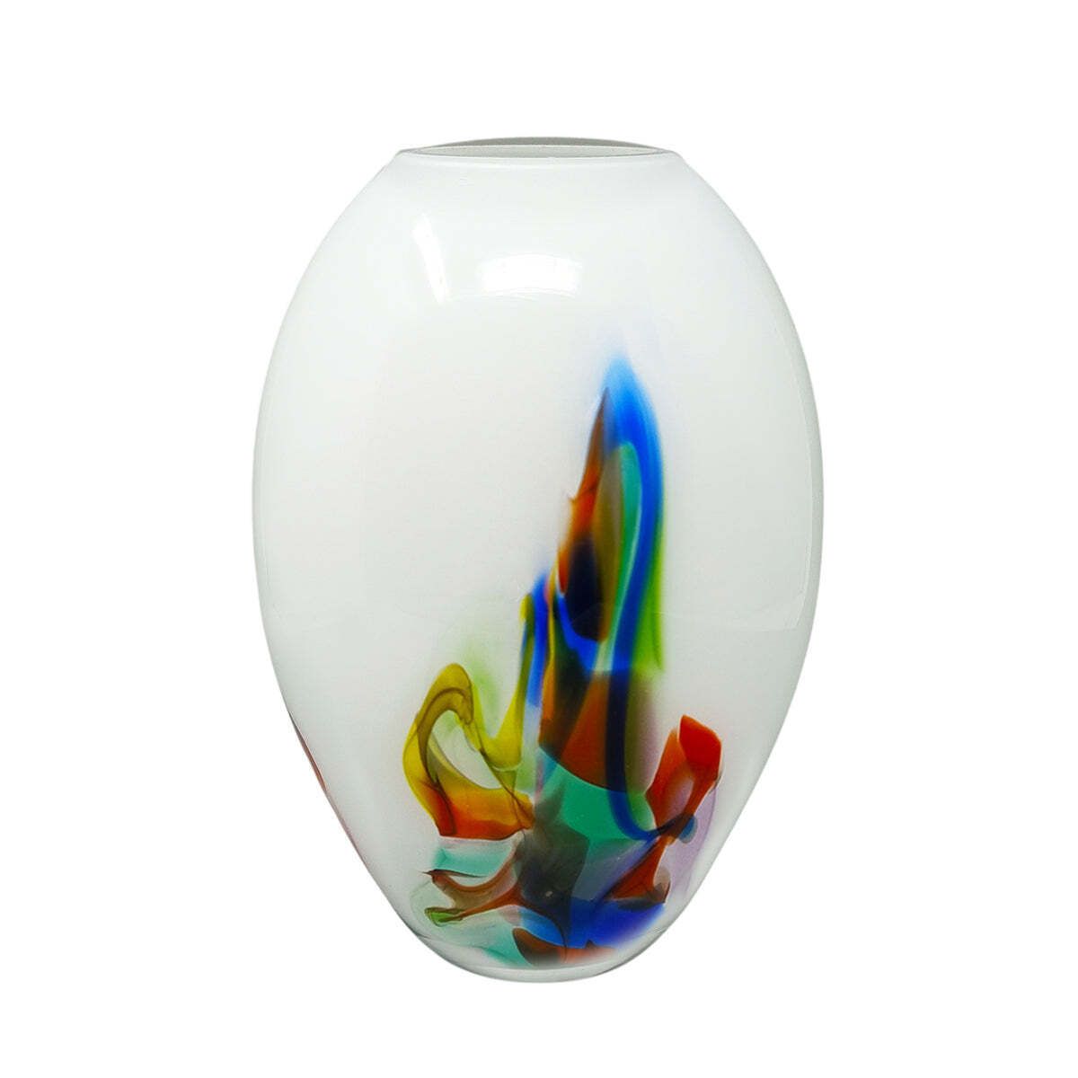 1970s Gorgeous Vase Handcrafted In Murano Glass. Made In Italy
