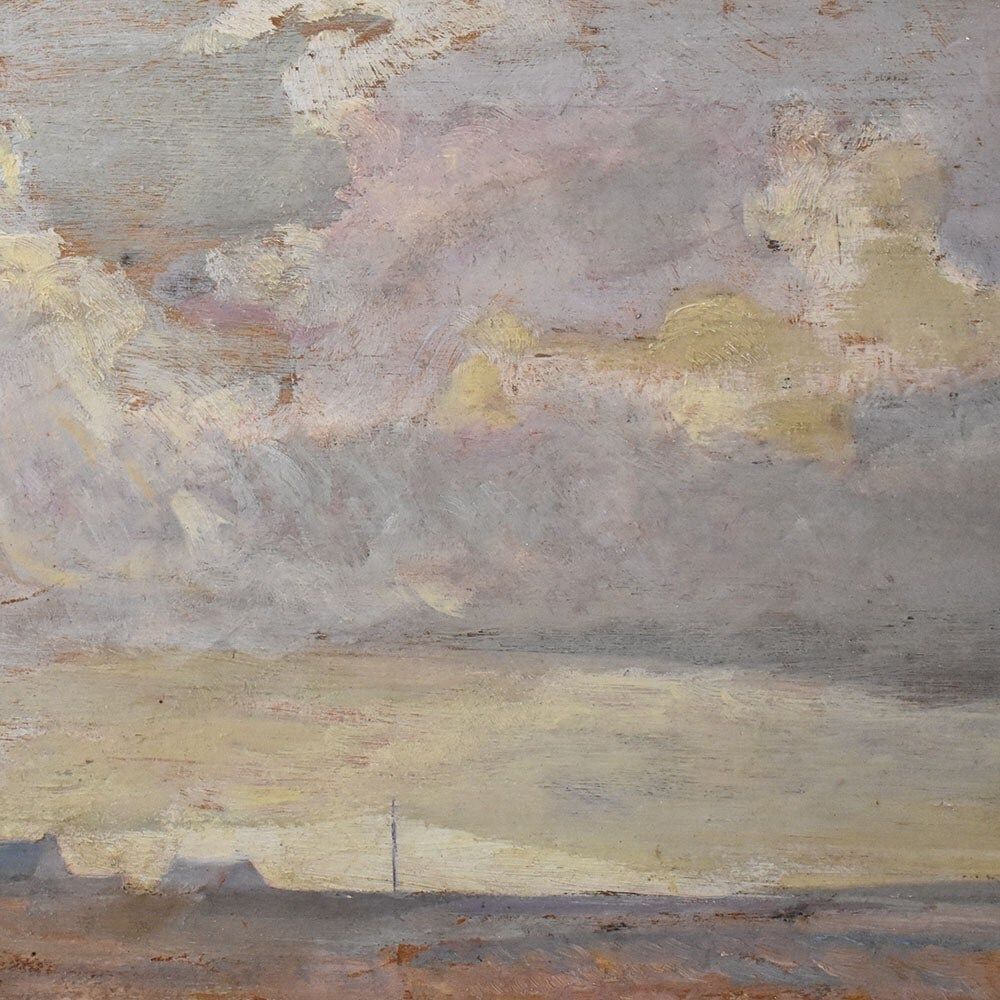 Antique Oil Painting, Marine Painting With Rocks,19th Century. (Qm567) photo vinterior