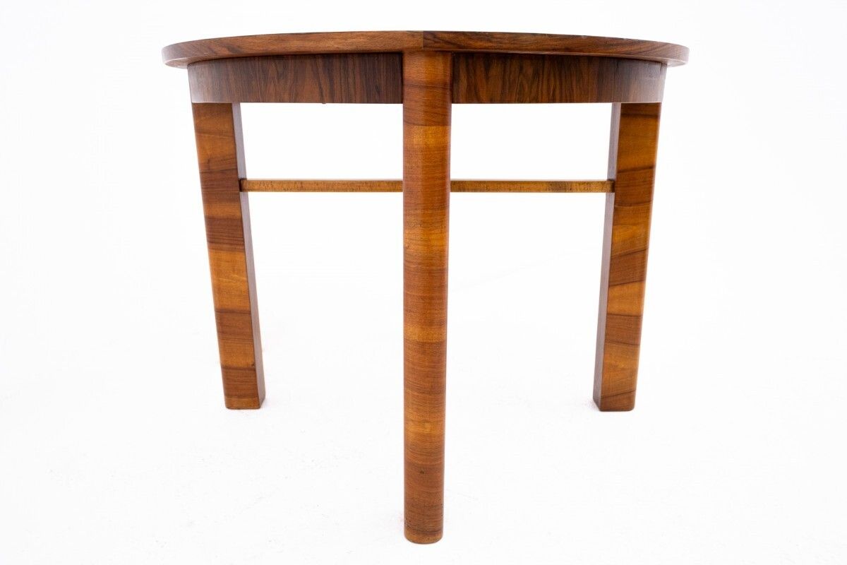Round Table From The 20th Century In Art Deco Style, Poland. photo vinterior