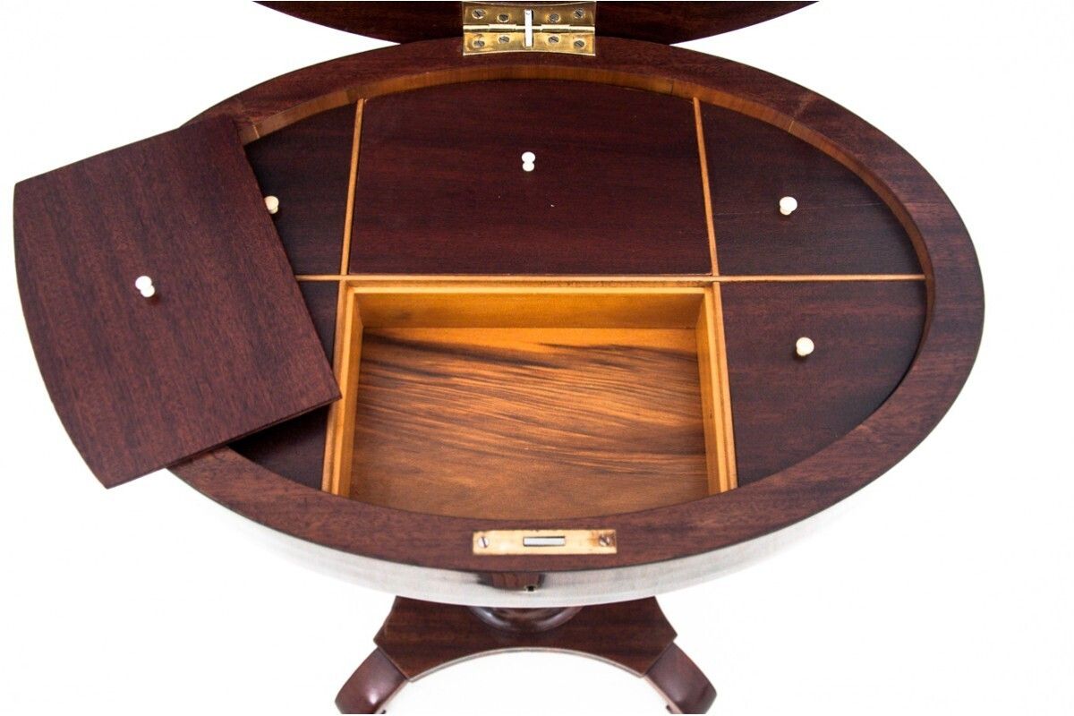 photo furniture A Historic Thread Table, Northern Europe, Around 1860. After Renovation.