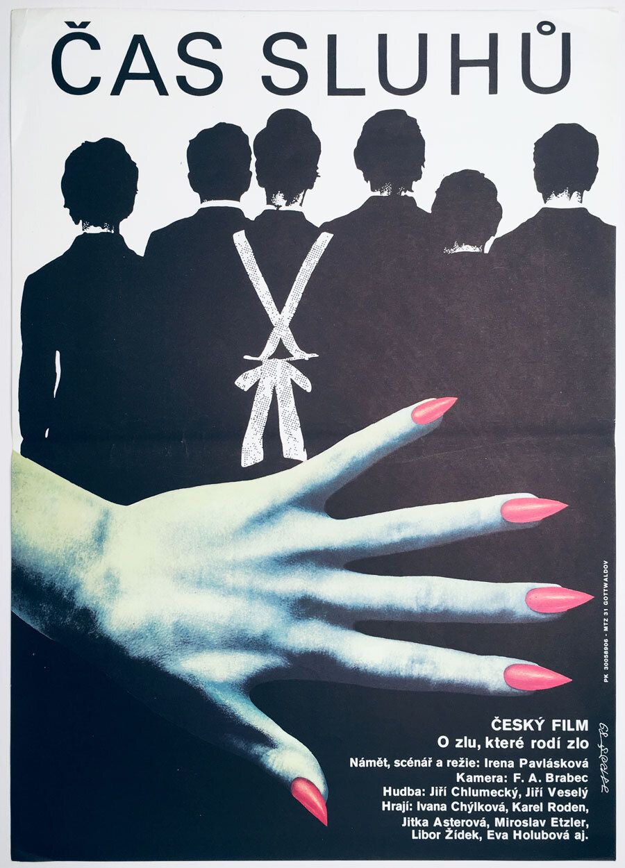Original Film Poster, Time Of The Servants, Alexej Jaroš, 1989, Genuine Czech Vintage Print