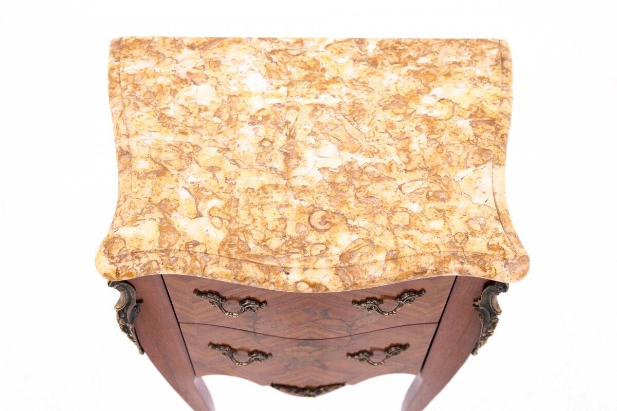 photo for sale Antique Bedside Tables With Stone Top, France, Circa 1910.