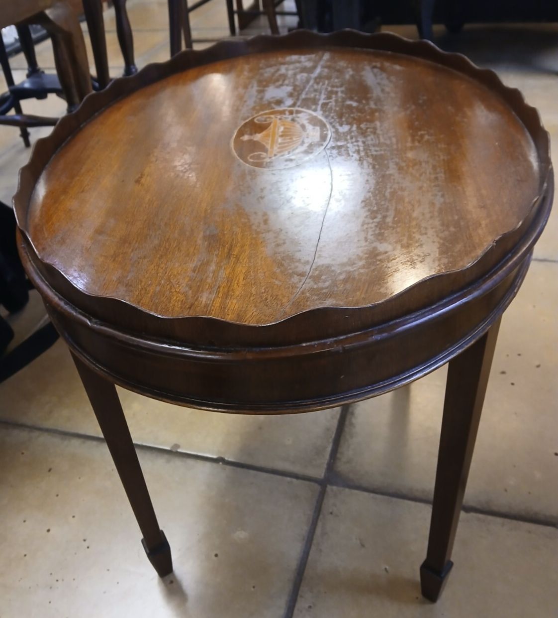 Edwardian Sheraton Revival Tray Top Occasional Table photo buy