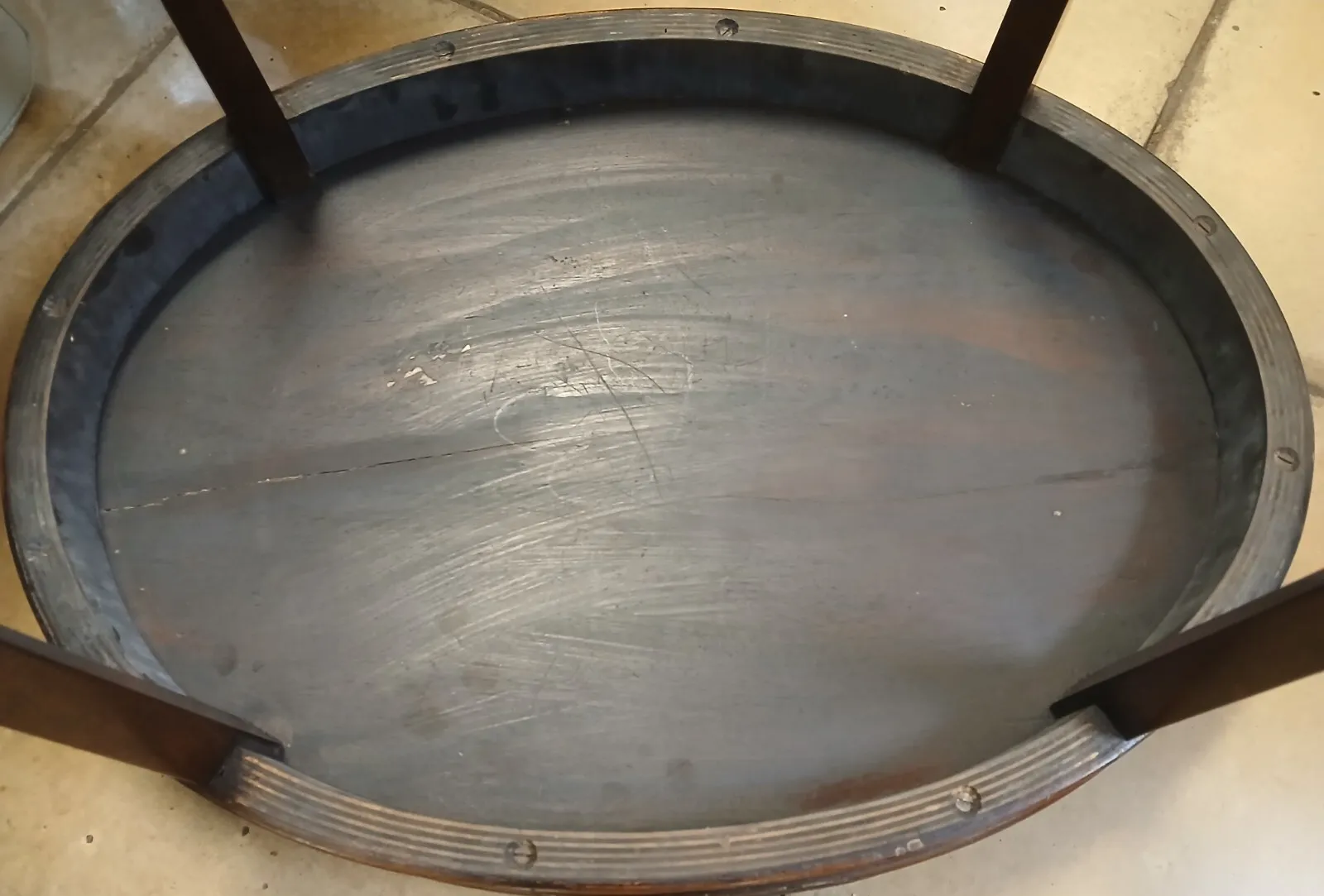125.0 Edwardian Sheraton Revival Tray Top Occasional Table photo