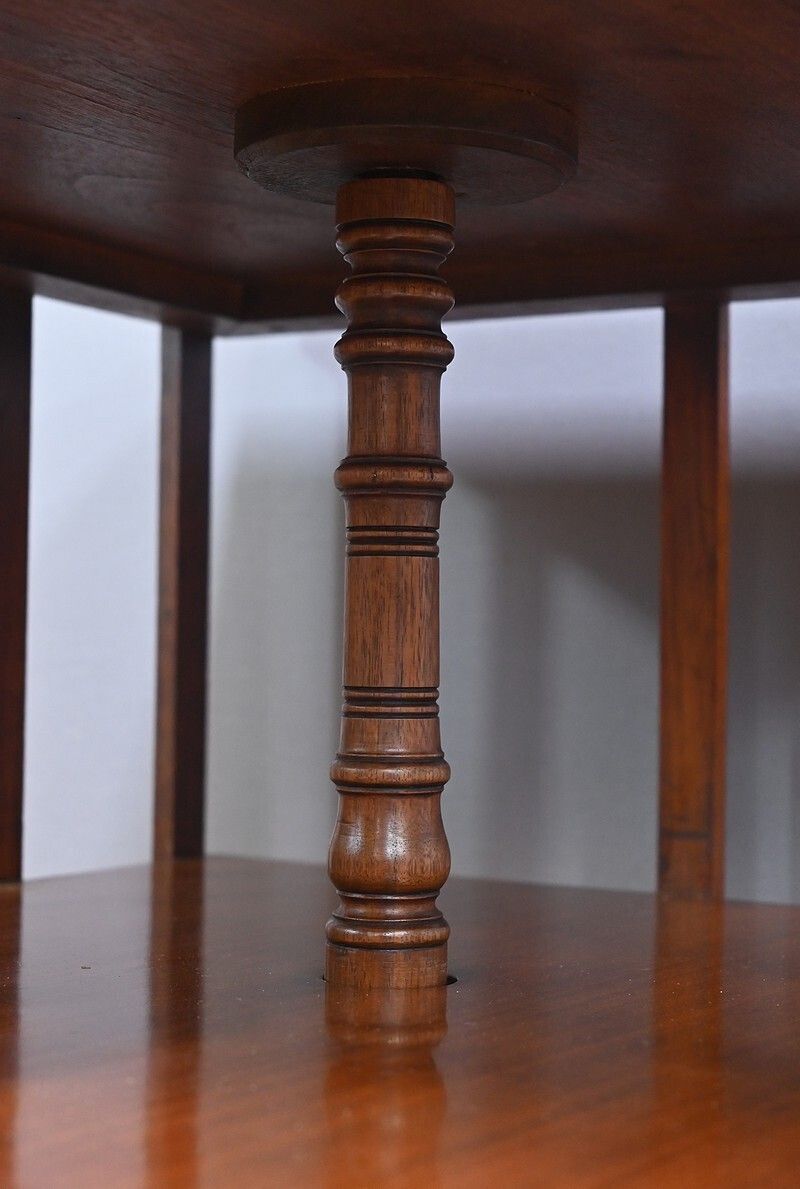 Large Revolving Bookcase In Solid Mahogany – Late 19th Century photo 2220.0