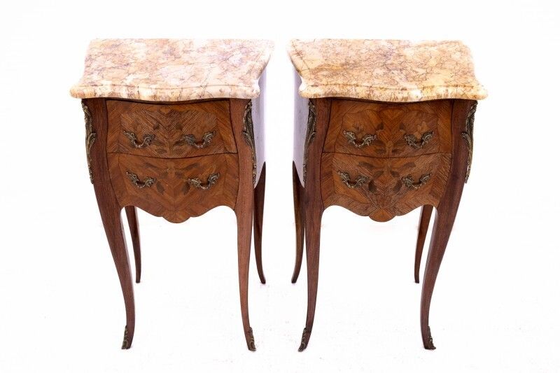 Pair Of Bedside Tables, France, Ca. 1920. photo for sale