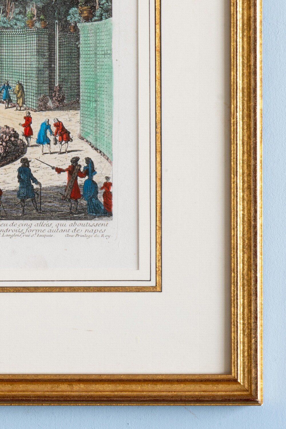 Nicolas Langlois, 'La Fontaine De L'étoile', Coloured Etching On Paper, Early 18th Century photo buy