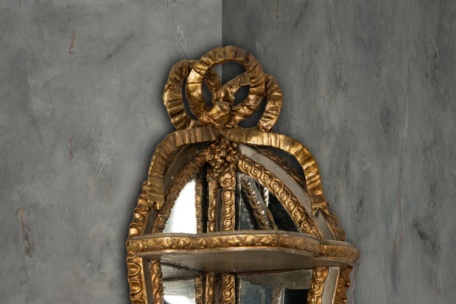 photo furniture A Fabulous Pair Of French Gesso Corner Shelves