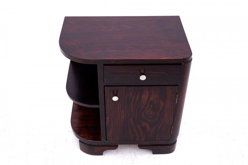 Pair Of Art Deco Bedside Tables, Poland, 1950s. After Renovation. photo 702.0