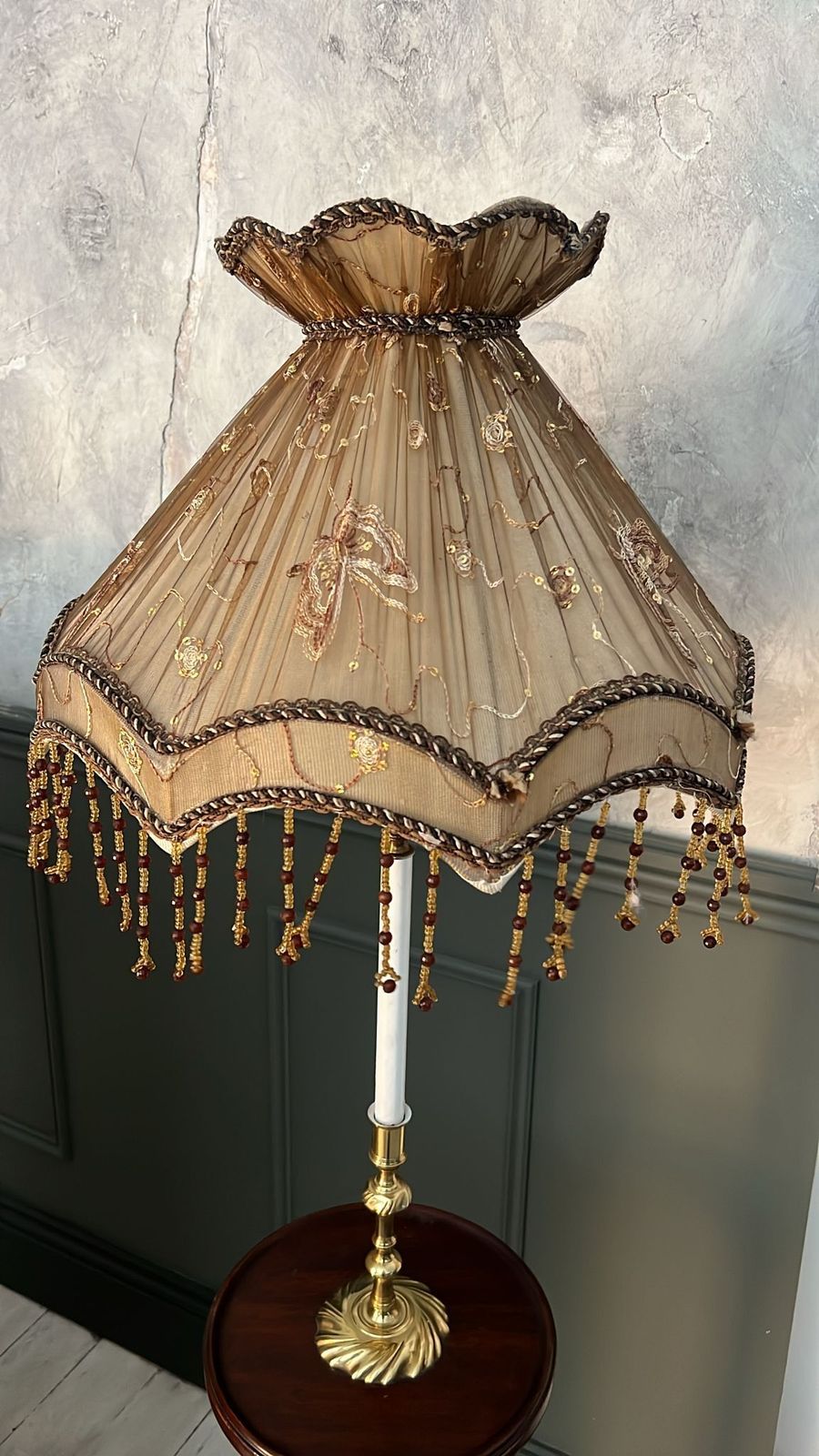 Knob Creek Of Morganton Cherry Wood  Candlestick Floor Lamp photo vinterior