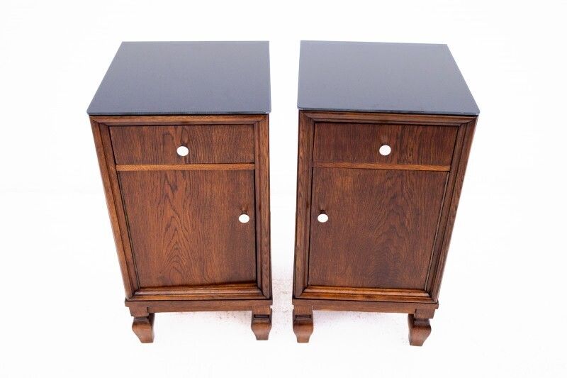 Pair Of Bedside Tables From The Early 20th Century, Poland. After Renovation. photo for sale