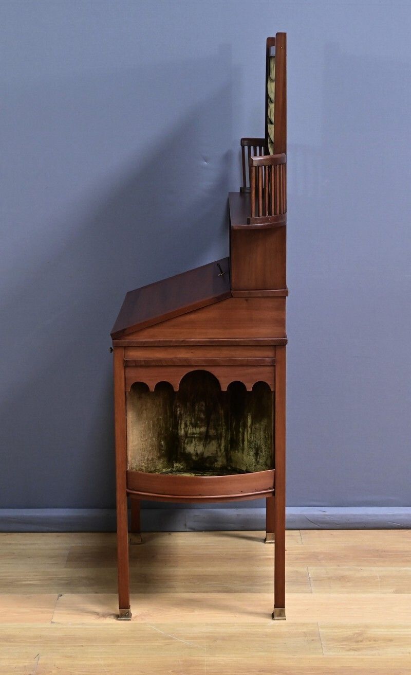 photo vinterior Rare English Mahogany Bonheur Du Jour, Lazarus & Cie, Calcutta – 2nd Half Of The 19th Century