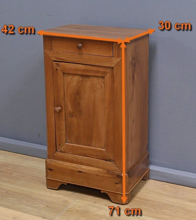 photo for sale Solid Cherry Wood Bedside Table   1900