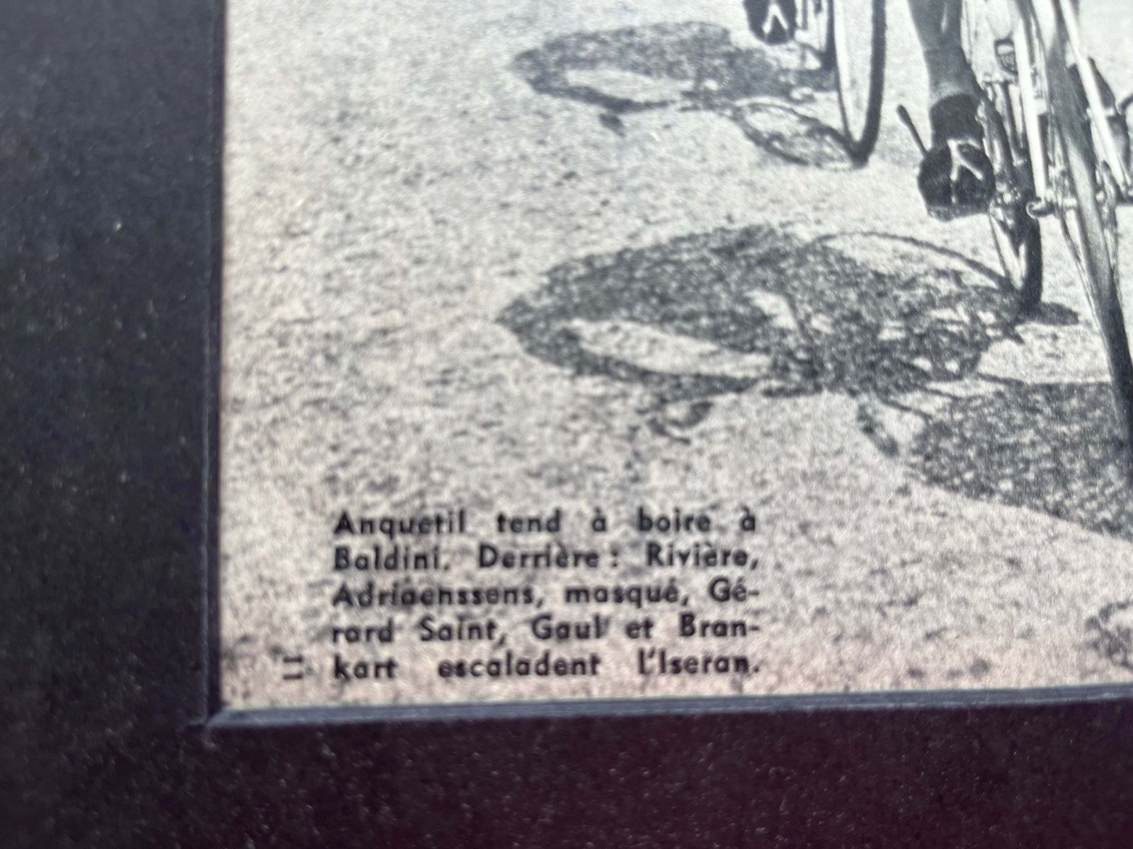 Tour De France Vintage Print   C1958 Col D’iseran Jacques Anquetil photo furniture