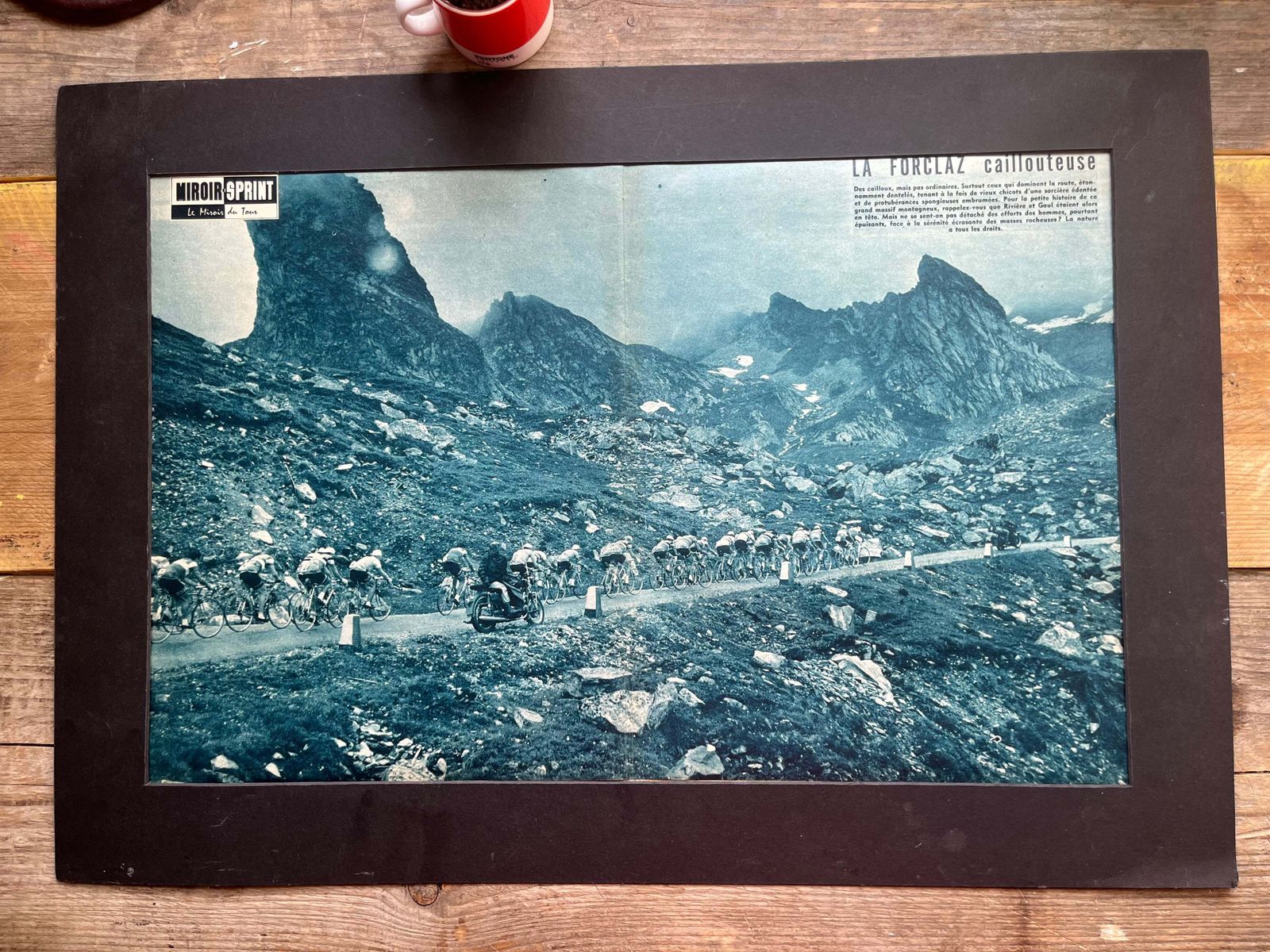 Tour De France Vintage Print La Forclaz Alps 1959