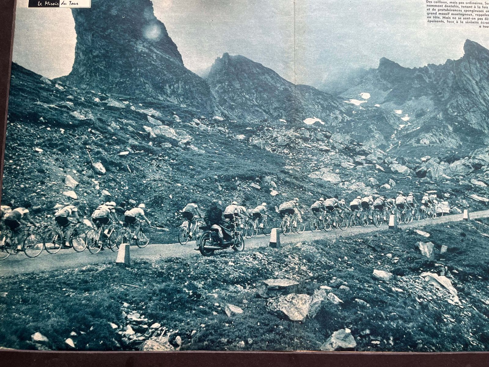 Tour De France Vintage Print La Forclaz Alps 1959 photo Art