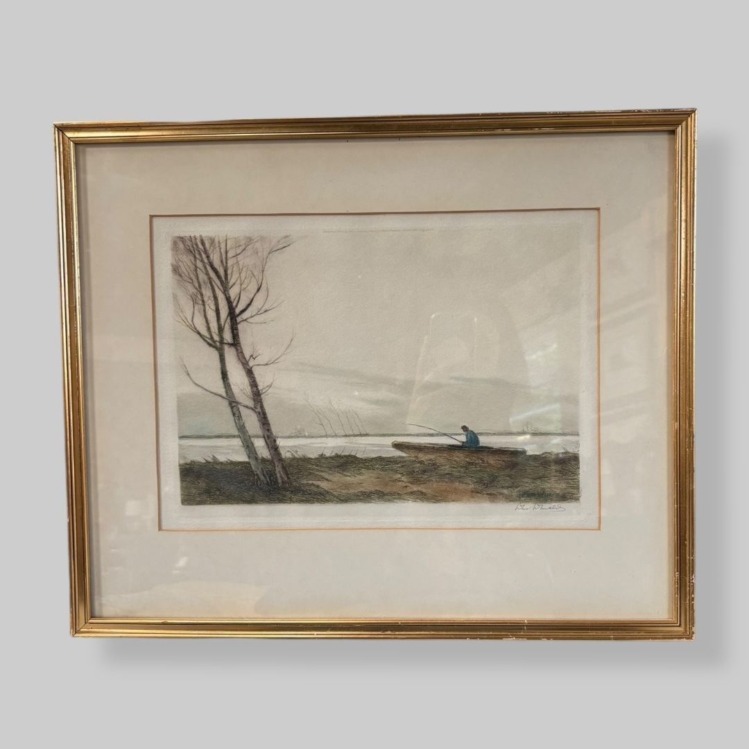 Hand Painted Etching C.1928 By DR. D. Donald, After William Tatton Winter R.B.A.