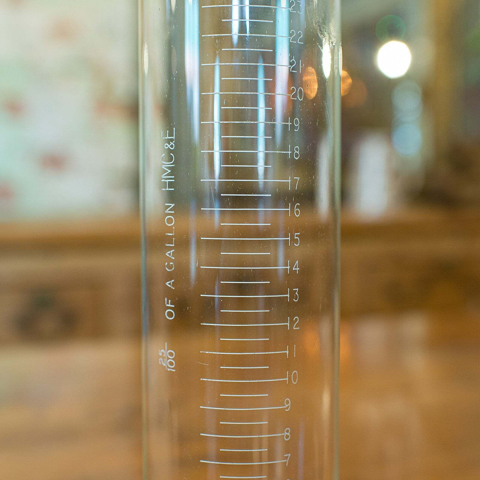 Pair Of Antique Customs & Excise Measures, English, Etched Glass Beakers C.1920 photo vintage