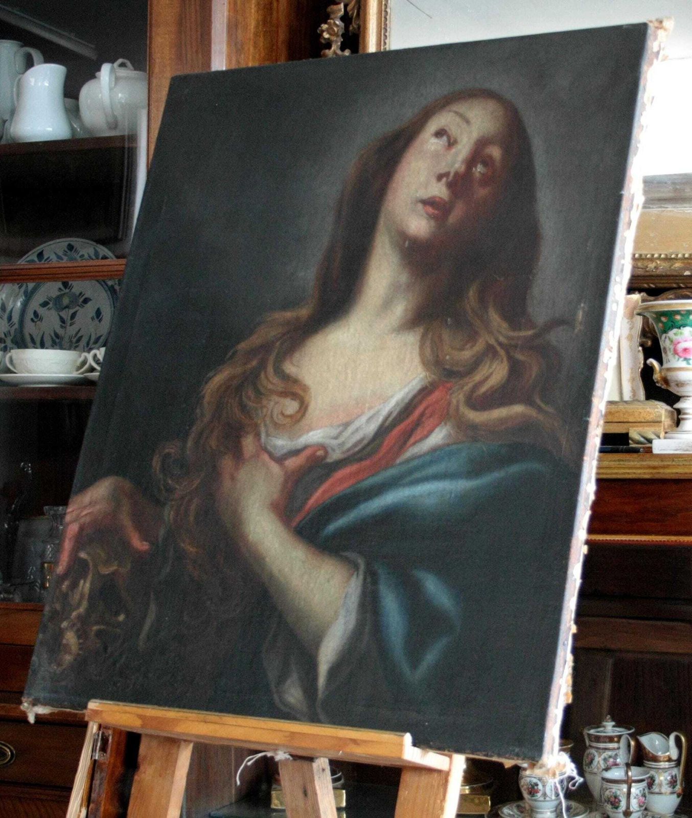 Penitent Magdalene, Late 17th Century, Oil On Canvas photo for sale