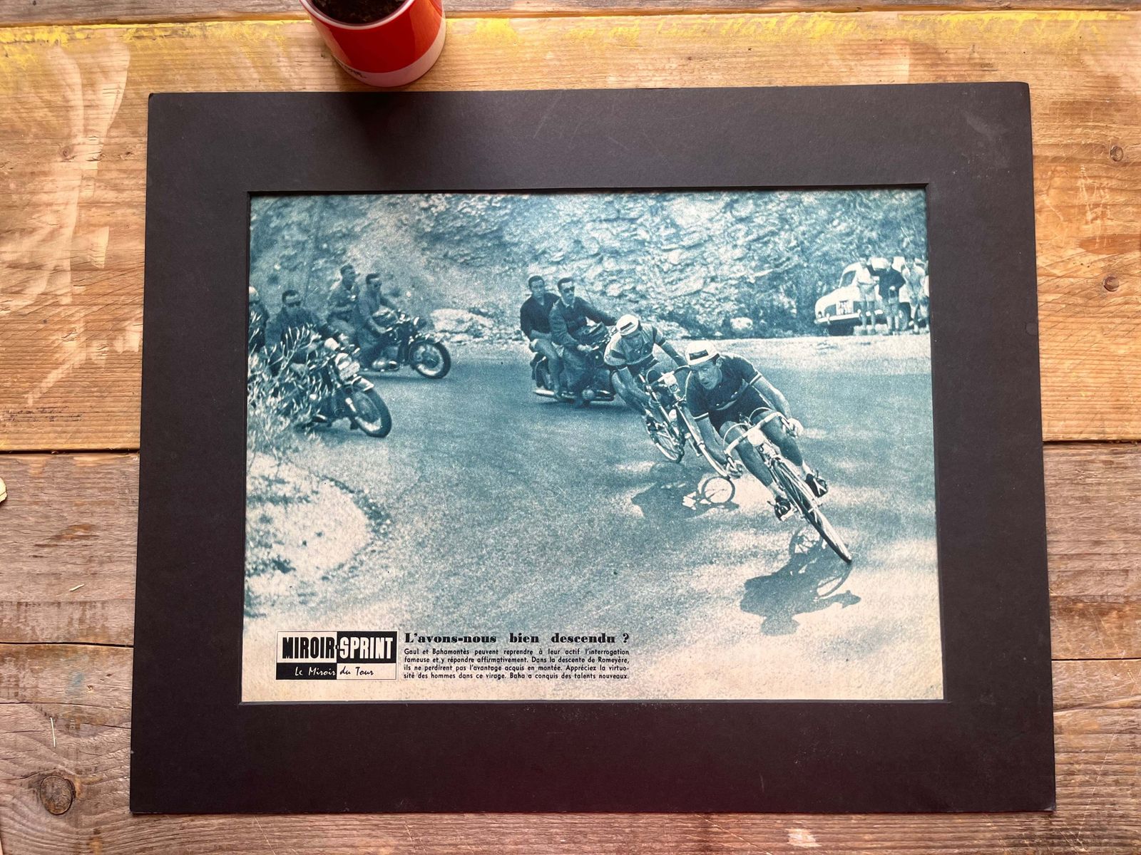 Vintage Cycling Print   Fausto Coppi Bianchi 1951 photo 103.0