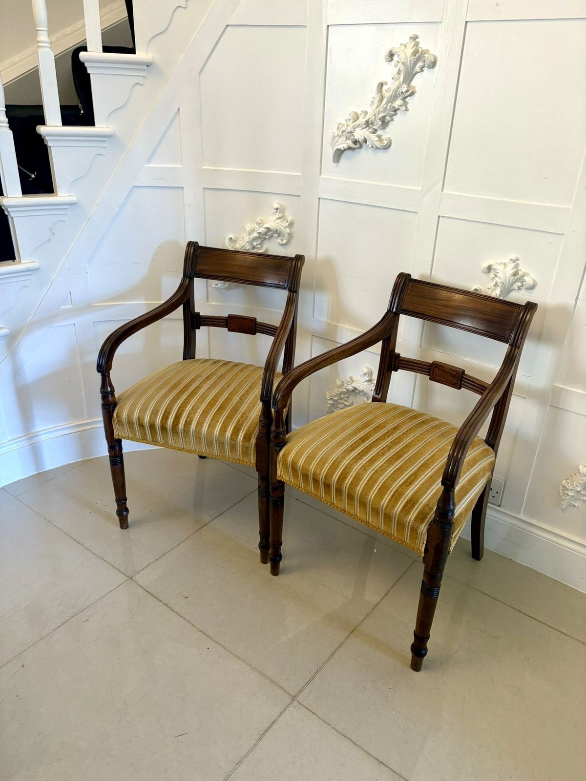 1885.0 Pair Of Antique 19th Century Quality Mahogany Desks Chairs photo